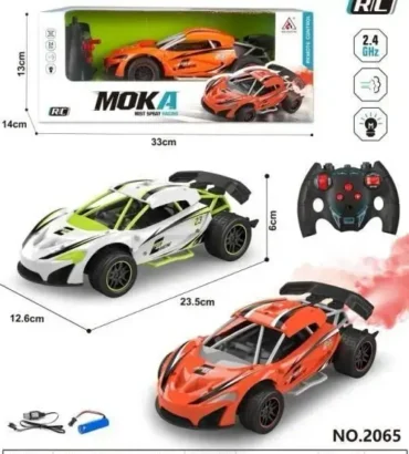 PARTY BOX Rechageable Hero Smoke Mist Spray Racing Runner Car Toys 2.4 GHz